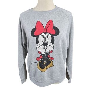 Disney Minnie Mouse Gray Graphic Sweatshirt